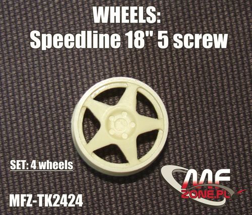 1:24 18'' Speedline Wheels 5 Spoke 5 Screw