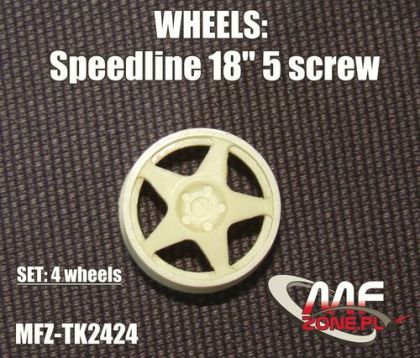 1:24 18'' Speedline Wheels 5 Spoke 5 Screw