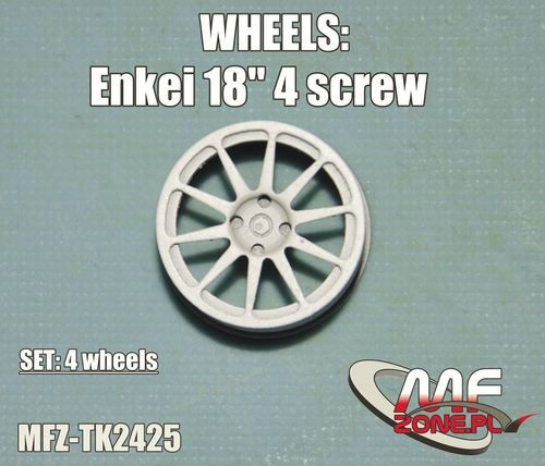 1:24 18'' Enkei Wheels 10 Spoke 4 Screw