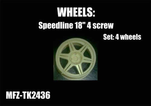 1:24 18'' Speedline Wheels 6 Spoke 4 Screw