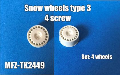 1:24 16'' Snow Wheels Type 3, 4 Screw