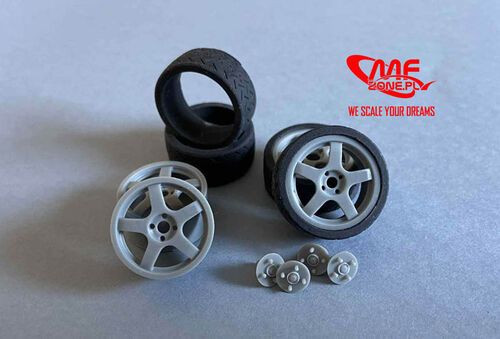 1:24 Enkei Tarmac Michelin Tyres Mitsubishi Lancer Evo (For Hasegawa)