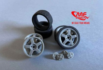 1:24 Enkei Tarmac Michelin Tyres Mitsubishi Lancer Evo (For Hasegawa)