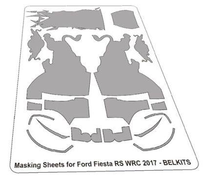 1:24 Ford Fiesta WRC 2017 Masks / Templates for Belkits BEL-012