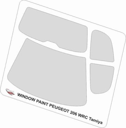1:24 Window Paint Peugeot 206 WRC Tamiya