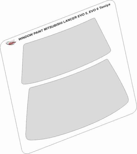 1:24 Window Paint Mitsubishi Lancer Evo 5, Evo 6 for Tamiya