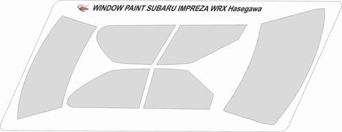 1:24 Window Paint Subaru Impreza WRX for Hasegawa