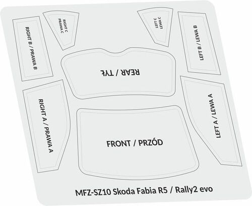 1:24 Skoda Fabia R5/Rally2 Evo - Window Paint Masks