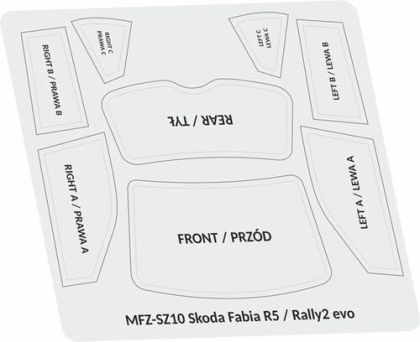 1:24 Skoda Fabia R5/Rally2 Evo - Window Paint Masks