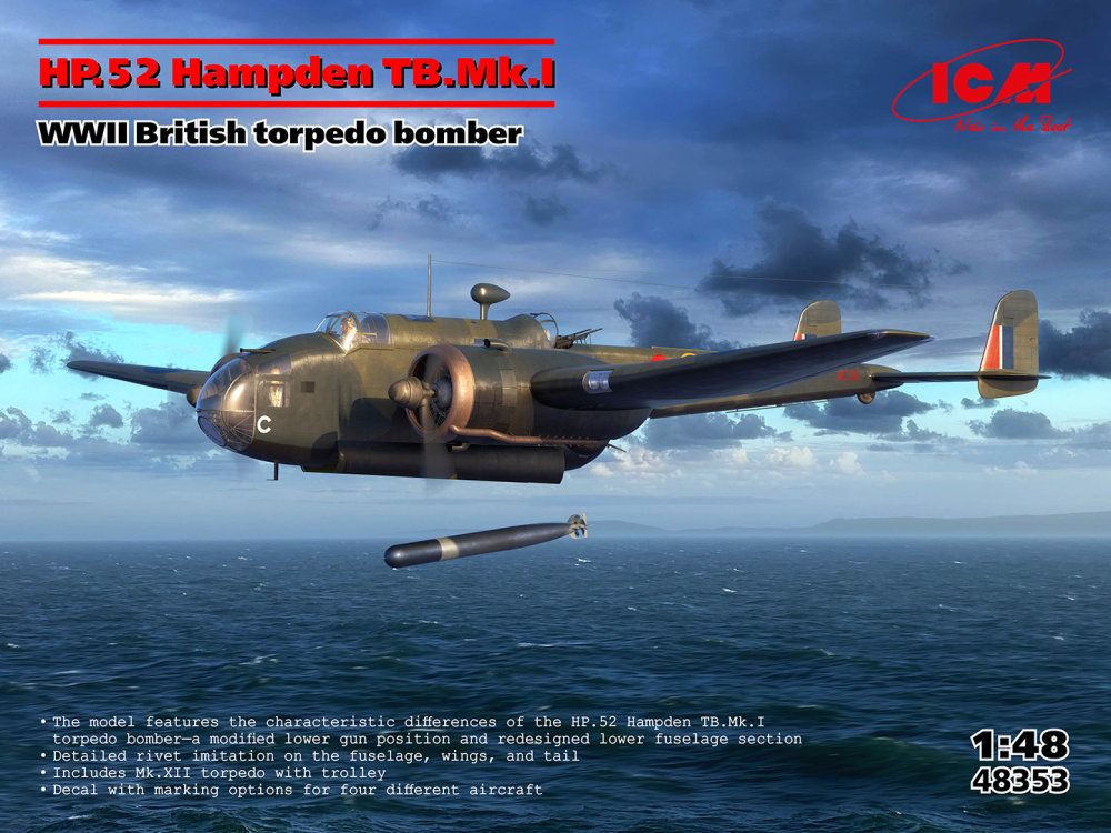 1:48 Handley Page HP.52 Hampden TB.Mk.I - British WWII Torpedo Bomber