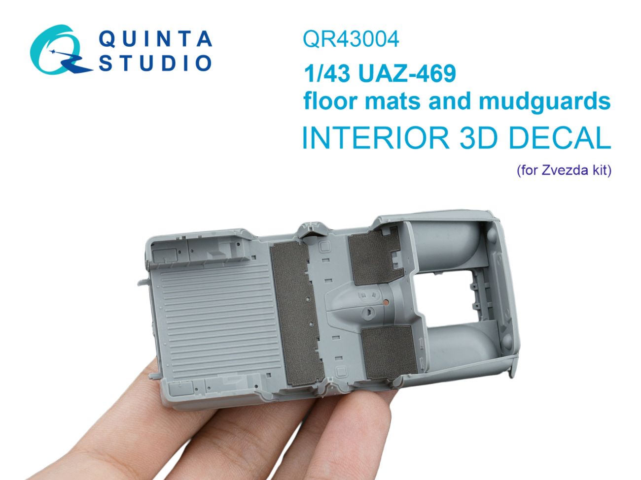 1:43 UAZ-469 floor mats and mudguards (Zvezda)