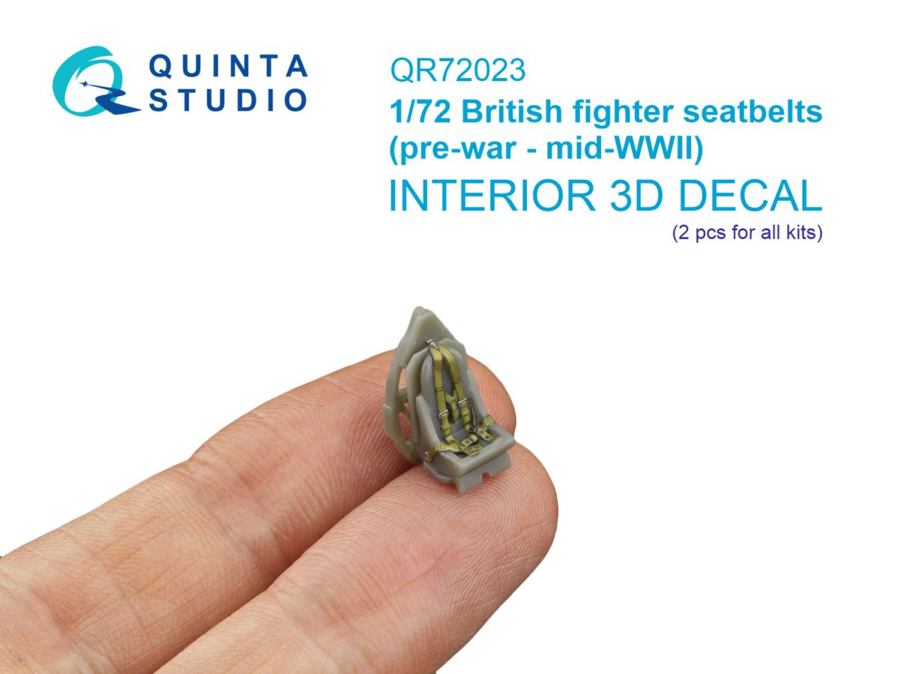 1:72 British Fighter Seatbelts, Pre-war - mid WWII (for 2 seats) (All kits)