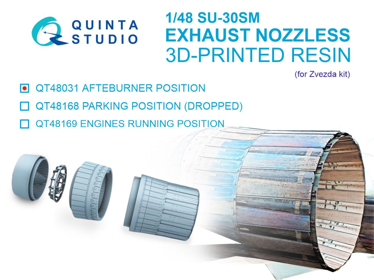 1:48 Su-30SM Exhaust Nozzles (Afterburner Position) (Zvezda)