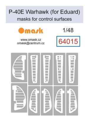 1:48 48 P-40E Warhawk masks for control surfaces (for Eduard)