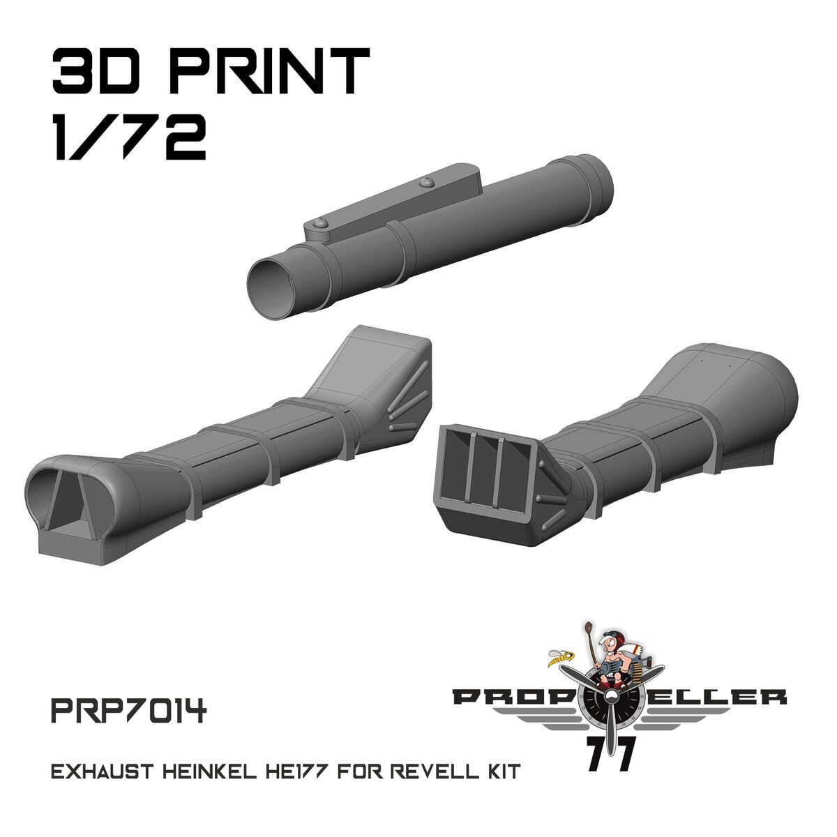 1:72 Heinkel He-177 - Exhaust (for Revell Kits / 3D-Printed)