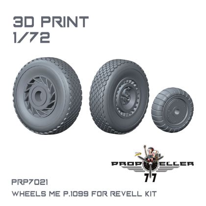1:72 Messerschmitt Me P.1099 - Wheels (for Revell Kits / 3D-Printed)