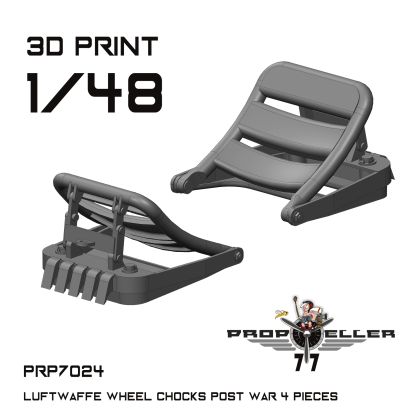 1:48 Luftwaffe Wheel Chocks - Post War (4 pcs / 3D-Printed)