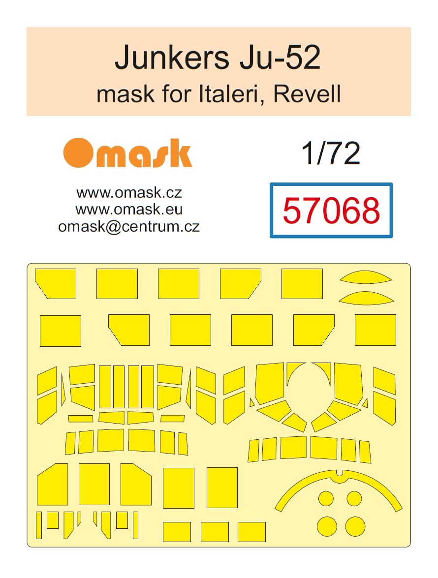 1:72 Junkers Ju-52 mask (for Italeri, Revell)