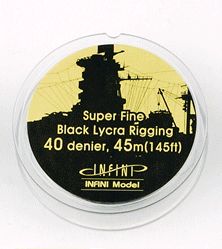 Black Ship Rigging Super Fine 145ft / 45m (for 1/350-1/700 scale)