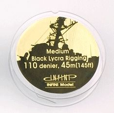 Black Ship Rigging Medium 145ft / 45m (for 1/200-1/350 scale)