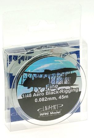 Black Aero Rigging Fine 1145ft / 45m (for 1/48 scale)