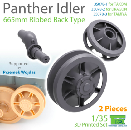 1:35 Panther Idler 665mm Ribbed Back Type