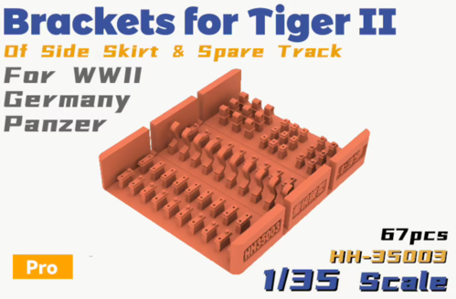 1:35 Brackets For Tiger II of Side Skirt & Spare Track For WWII Germany Panze
