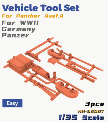1:35 Vehicle Tool Set For Panther Ausf.A For WWII Germany Panzer