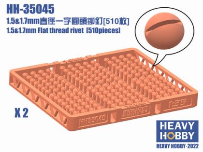 1:35 1.5&1.7mm Flat thread rivet (310 pieces)