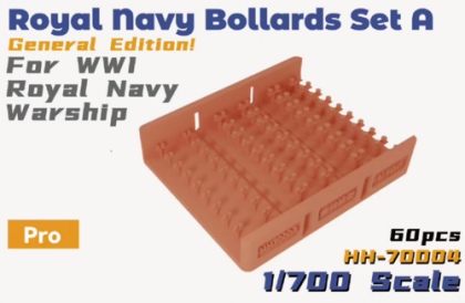 1:700 Royal Navy Bollards Set A General Edition For WWI Royal Navy Warship