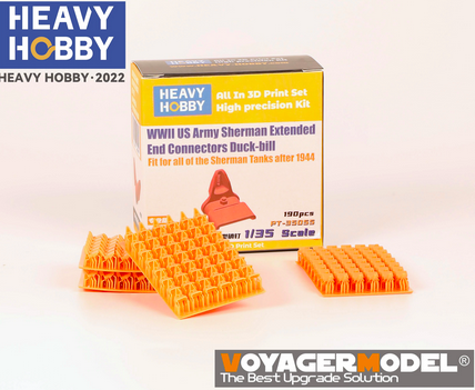 1:35 WWII US Army Sherman Extended End Connectors Duck-bill