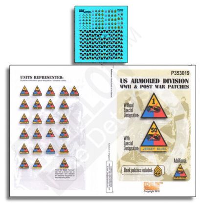 1:35 US Armored Division WWII And Post War Patches