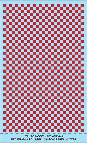 1:48 Red Chess Decal Medium Type - 4,8 x 4,8 mm