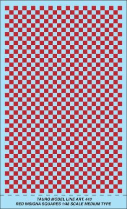 1:48 Red Chess Decal Medium Type - 4,8 x 4,8 mm