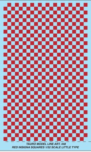 1:32 Red Chess Decal Small Type - 5,9 x 5,9 mm