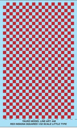 1:32 Red Chess Decal Small Type - 5,9 x 5,9 mm
