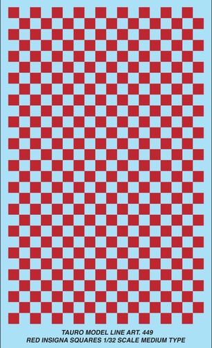 1:32 Red Chess Decal Medium Type - 7,2 x 7,2 mm