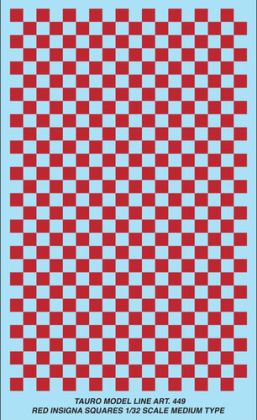 1:32 Red Chess Decal Medium Type - 7,2 x 7,2 mm
