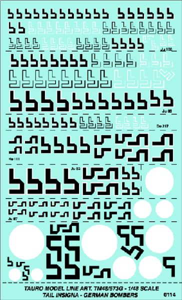 1:48 Swastikas for German Bombers WWII (German Market)