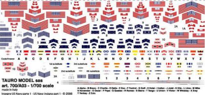 1:700 Naval Flags - US Navy (1912-1960)