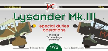 1:72 Westland Lysander Mk.III Special Duties Opearations
