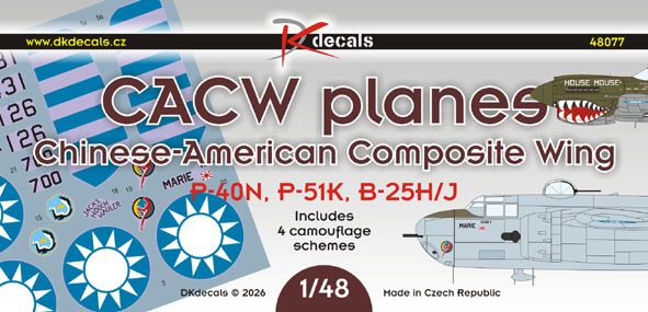 1:48 CACW planes (P-40N, P-51K, B-25H/J)