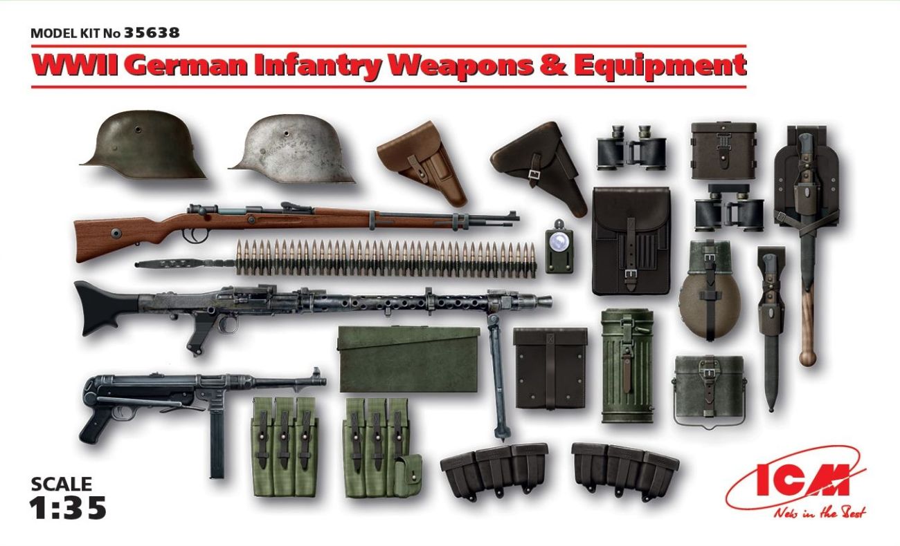 1:35 WWII German Infantry Weapons & Equipment