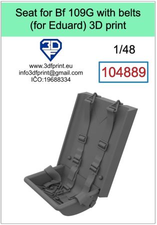 1:48 Seat for Bf 109G with belts (Eduard)