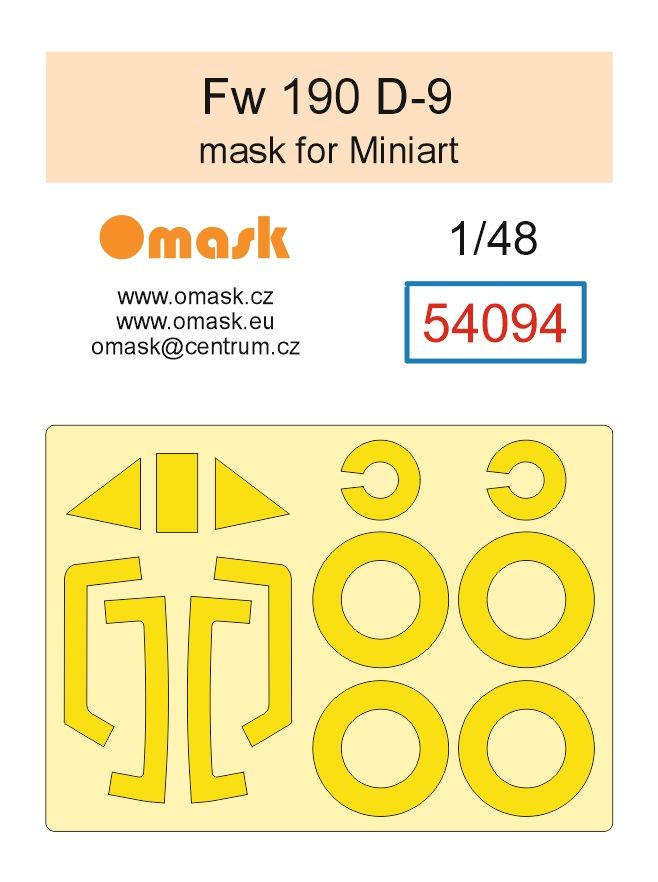 1:48 Fw 190 D-9 mask (for Miniart)