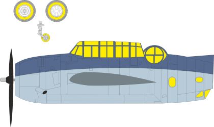 1:72 Grumman TBF-1C masks for Hobby Boss