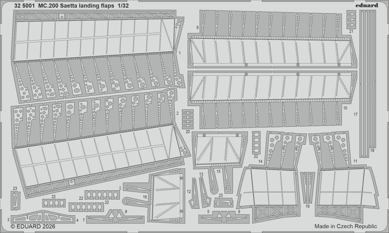 1:32 Macchi MC.200 Saetta - Landing Flaps (for Italeri Kits)