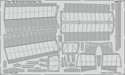 1:32 Macchi MC.200 Saetta - Landing Flaps (for Italeri Kits)