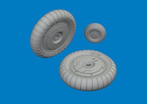 1:24 Bf-109 G-5 / G-6 - Wheels Set (3D-Printed / for Airfix Kits)