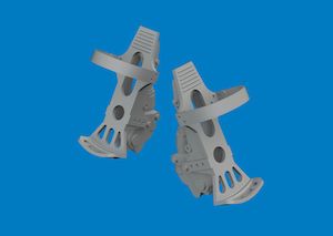 1:24 Bf-109 G-5 / G-6 - Rudder Pedals (3D-Printed / for Airfix Kits)